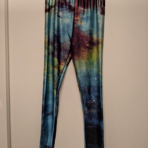 Rainbow Galaxy Space Leggings - Picture 3 of 3